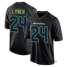 Marshawn Lynch YOUTH KIDS Seattle Seahawks Official NFL Nike Jersey black