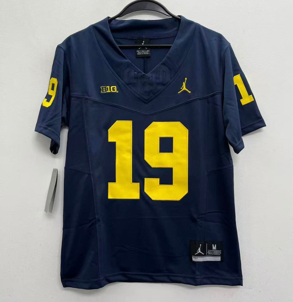 Bryce Underwood YOUTH KIDS Michigan Wolverines Official NCAA Jersey blue