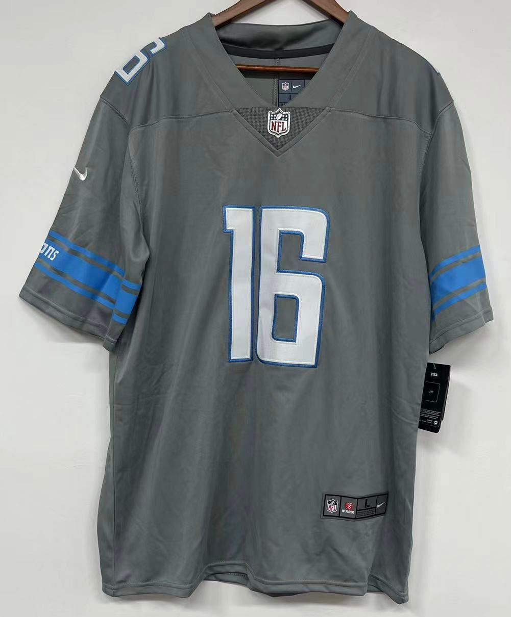 Jared Goff Detroit Lions Jersey gray NIKE