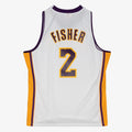 Derek Fisher 2002-03 Los Angeles  Lakers Official NBA Mitchell & Ness Jersey white