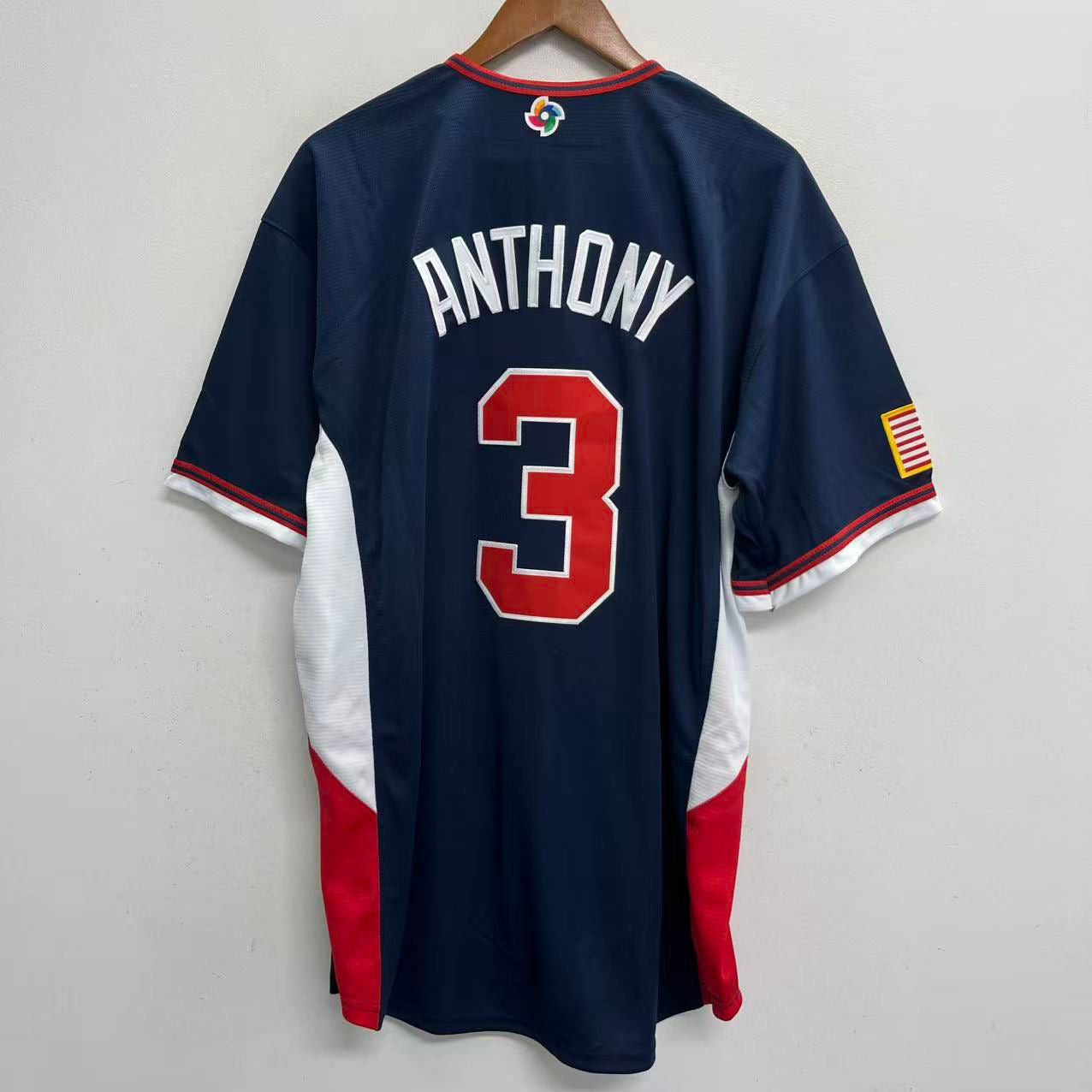Roman Anthony YOUTH KIDS 2026 Team USA Baseball Official Nike Jersey blue
