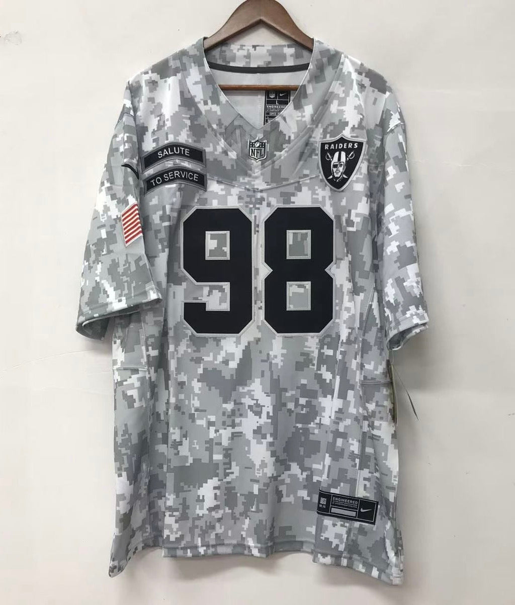 Maxx Crosby Las Vegas Raiders 2024 Nike NFL Salute to Service Jersey