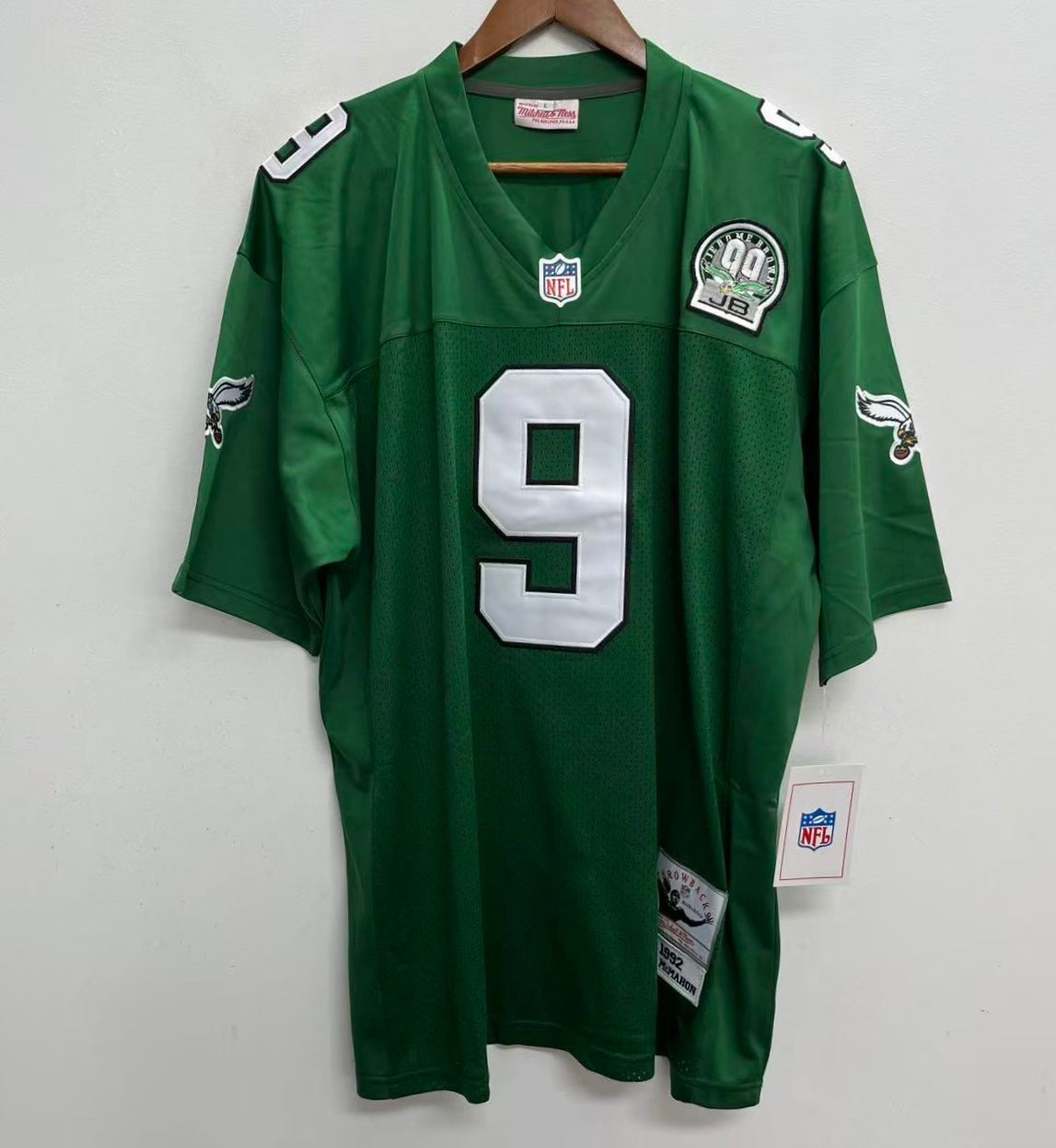 Jim McMahon 1992 Philadelphia Eagles Official NFL Mitchell & Ness Jersey