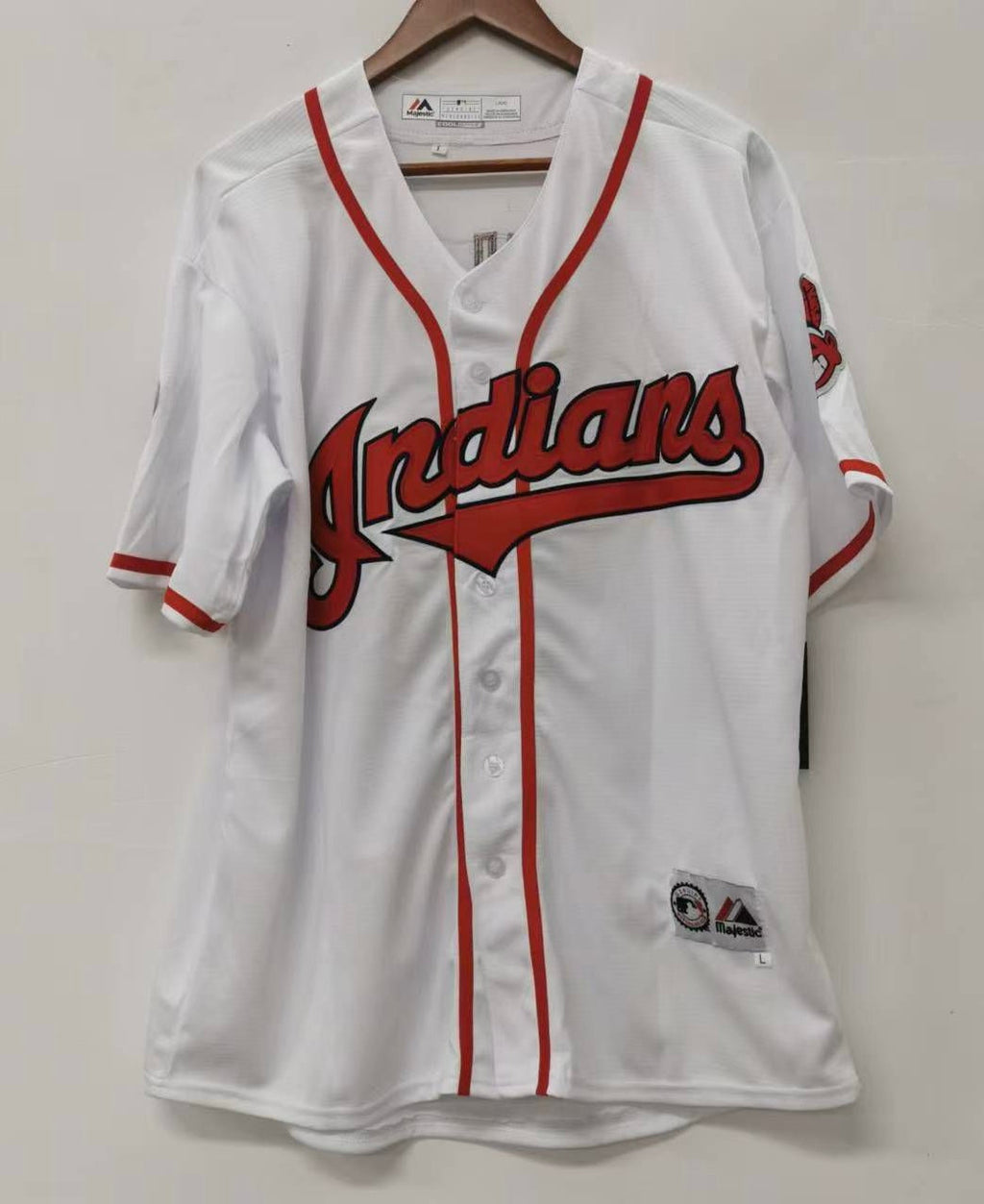 Albert Belle Cleveland Indians Official MLB Majestic 1995 World Series Jersey