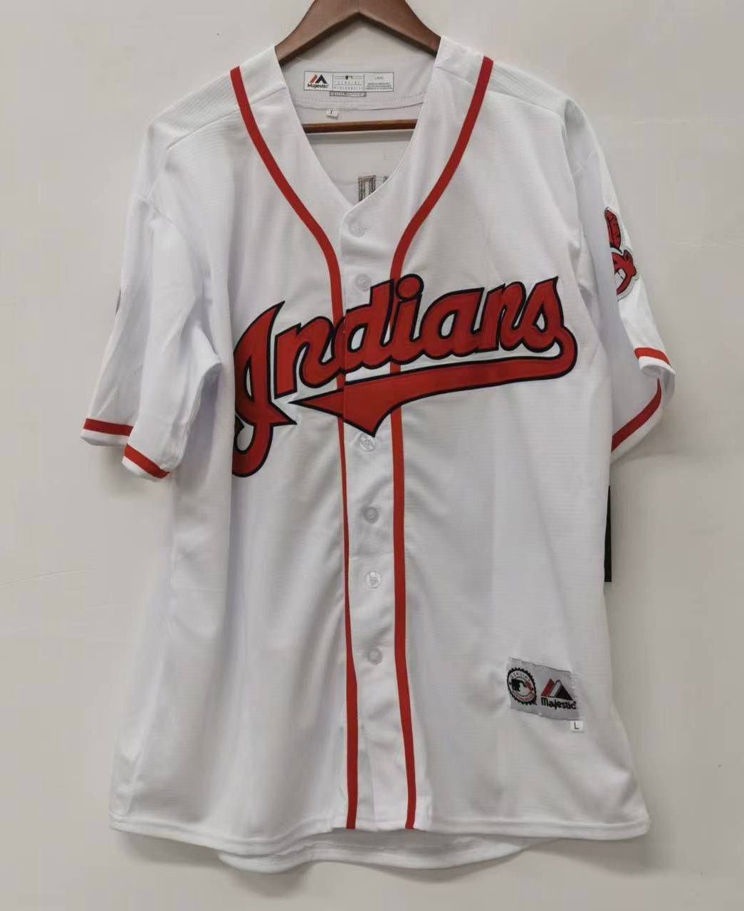 Albert Belle Cleveland Indians Official MLB Majestic 1995 World Series Jersey