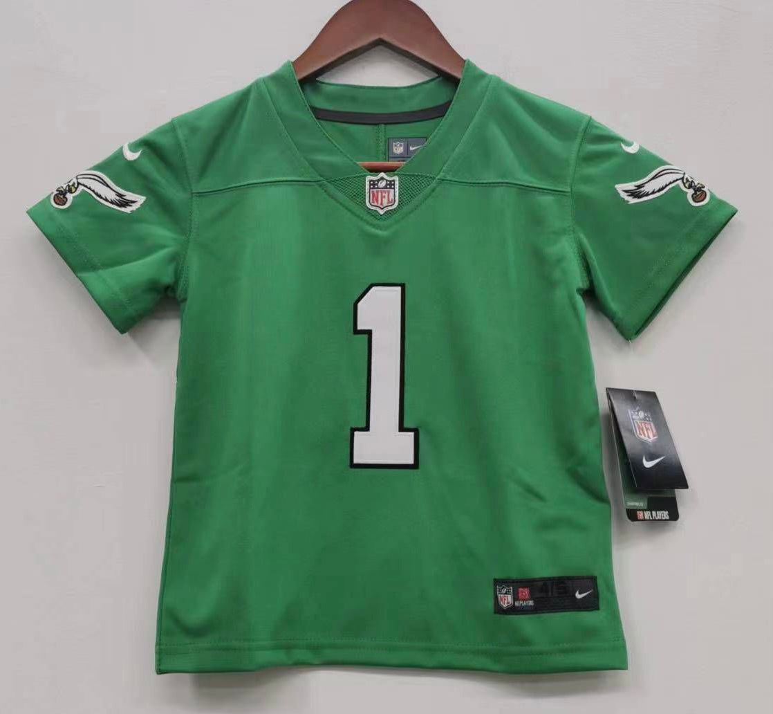 Jalen Hurts Philadelphia Eagles Kelly Green Official MFL Nike Baby Toddler jersey b/t