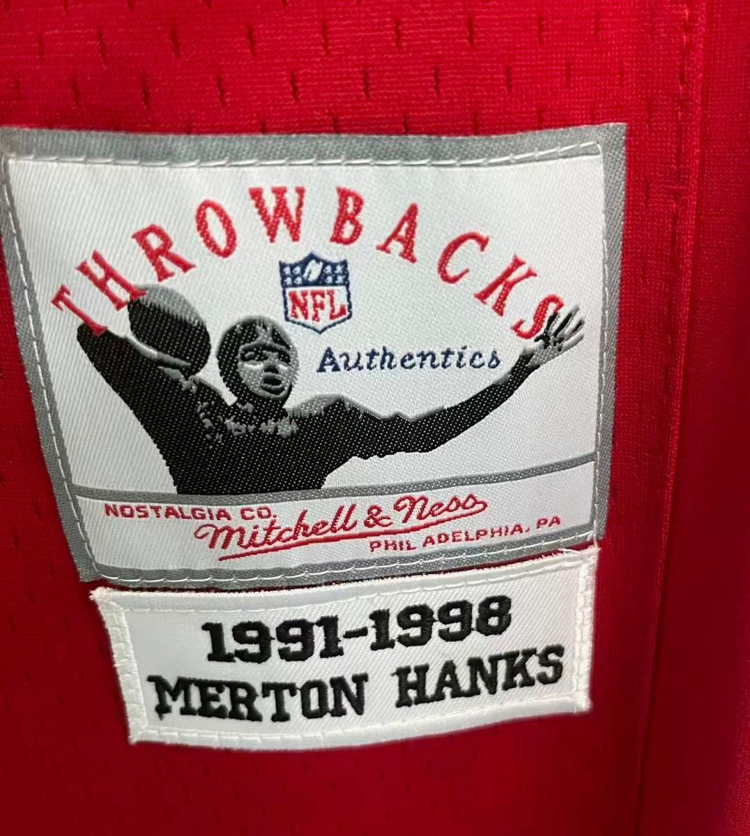 Merton Hanks San Francisco 49ers Official NFL Mitchell & Ness Jersey