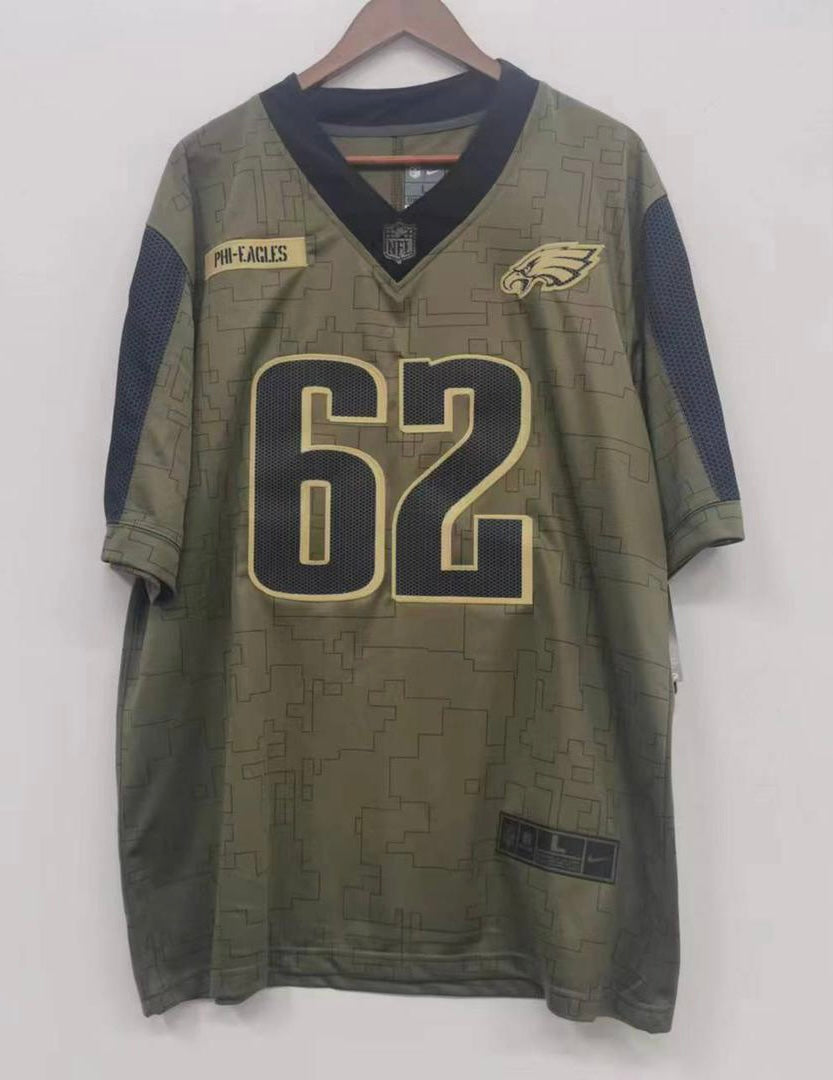 Jason Kelce Philadelphia Eagles military salute to service Official NFL Nike Jersey