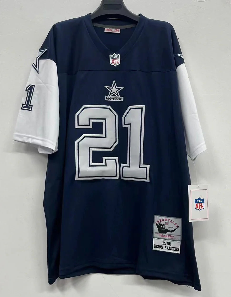 Deion Sanders 1995 Dallas Cowboys Official NFL Jersey Mitchell & Ness
