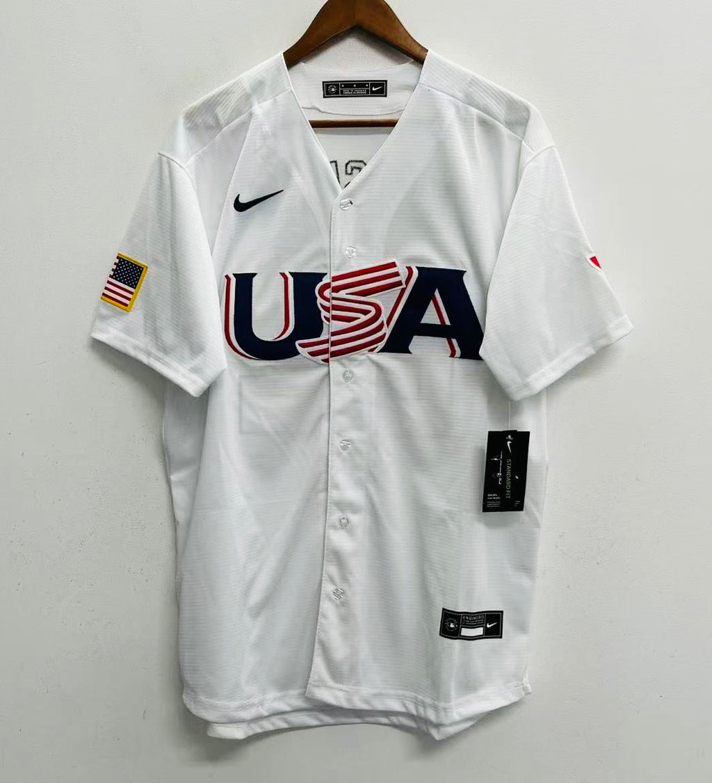 Clayton Kershaw Team USA Baseball Jersey Nike white