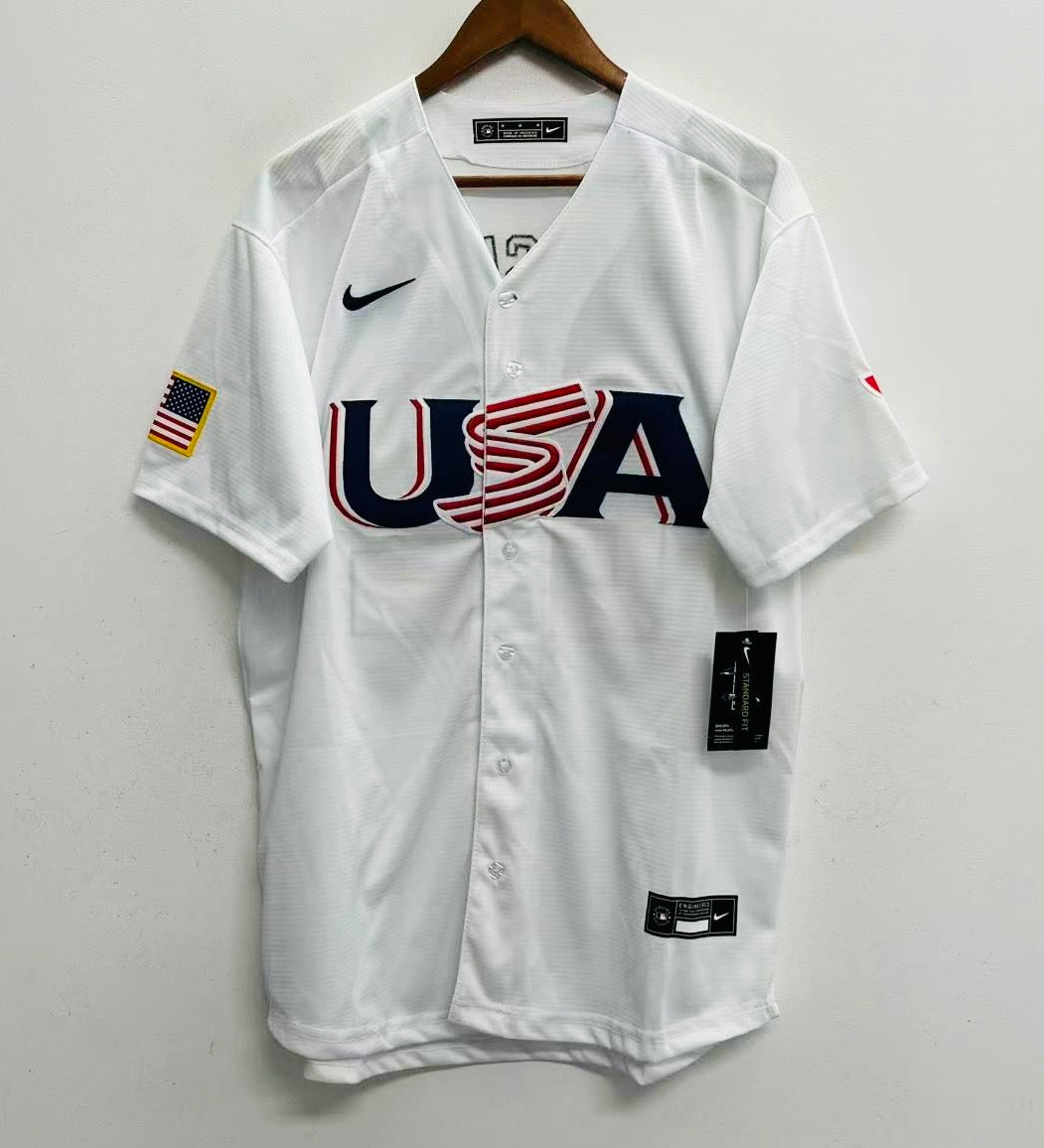 Clayton Kershaw Team USA Baseball Jersey Nike white