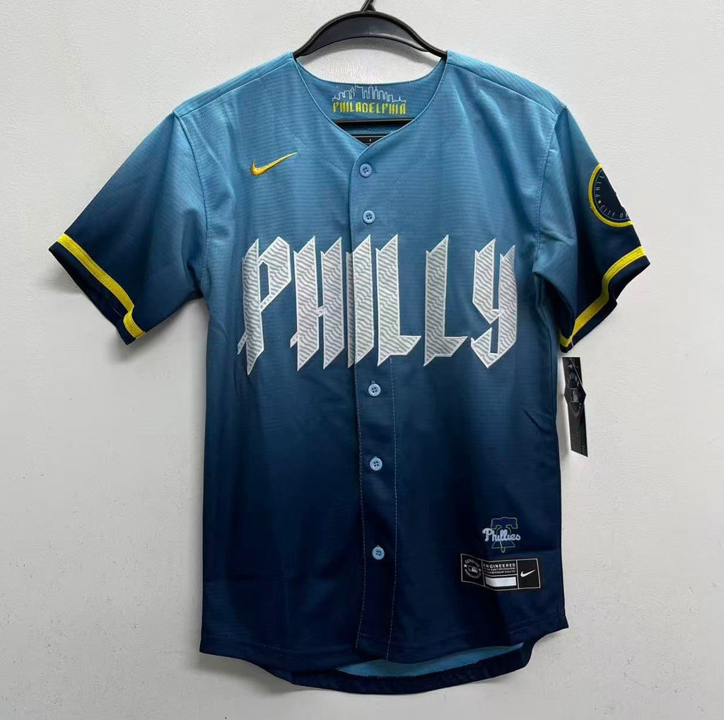 Kyle Schwarber YOUTH KIDS Philadelphia Phillies Official MLB City Connect Limited Nike Jersey