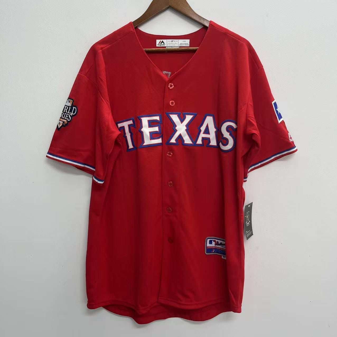 Josh Hamilton Texas Rangers official MLB Jersey 2010  World Series Majestic