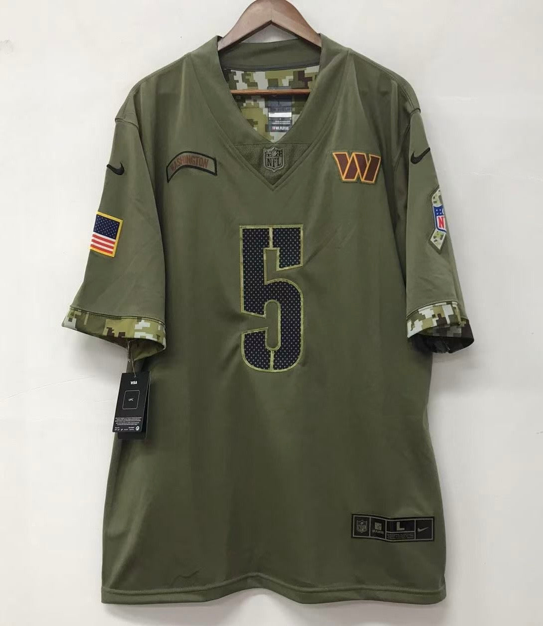 Jayden Daniels Washington Commanders Redskins salute to service Jersey Nike