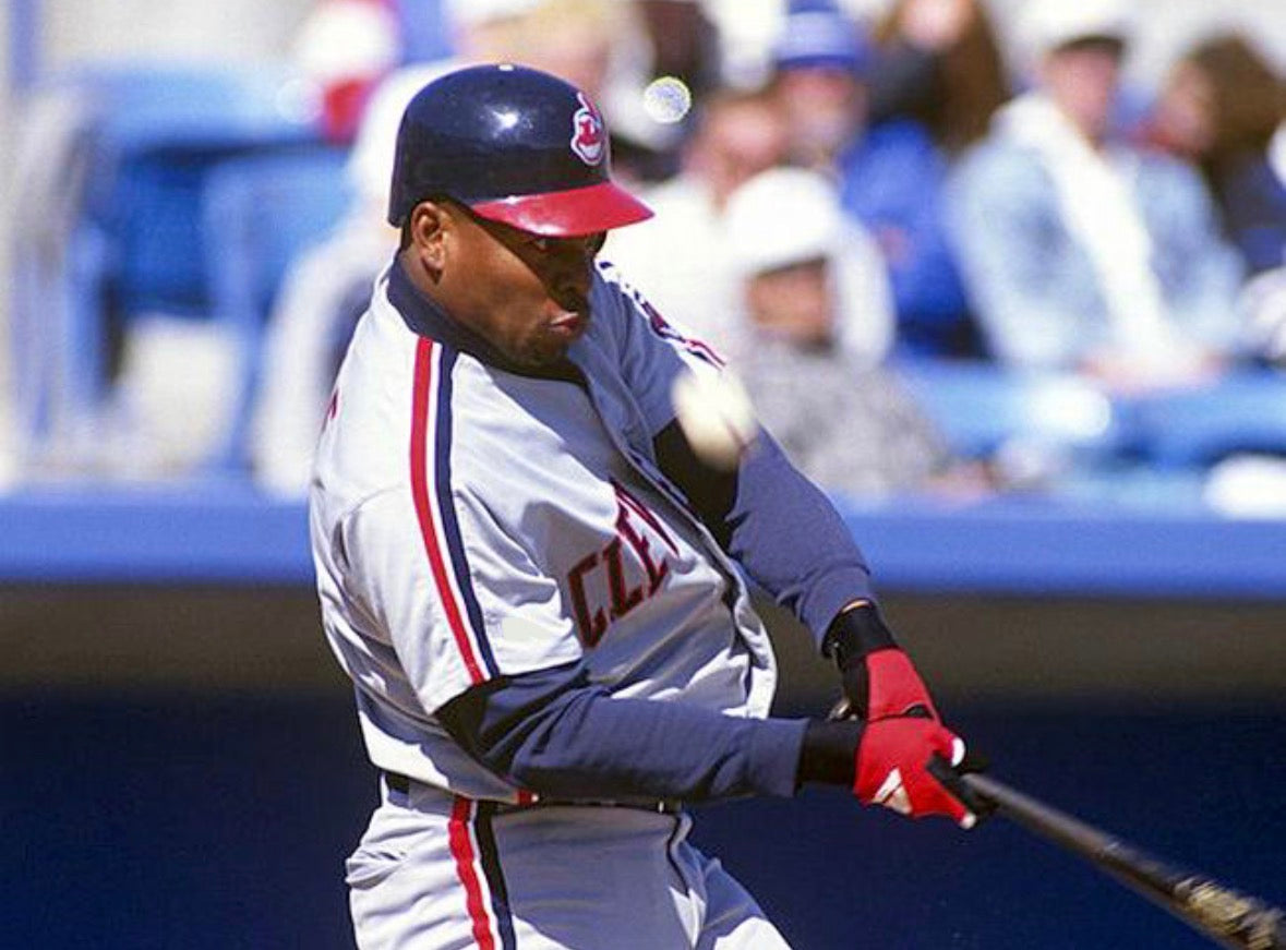 Albert Belle Cleveland Indians Official MLB Majestic 1993  Jersey