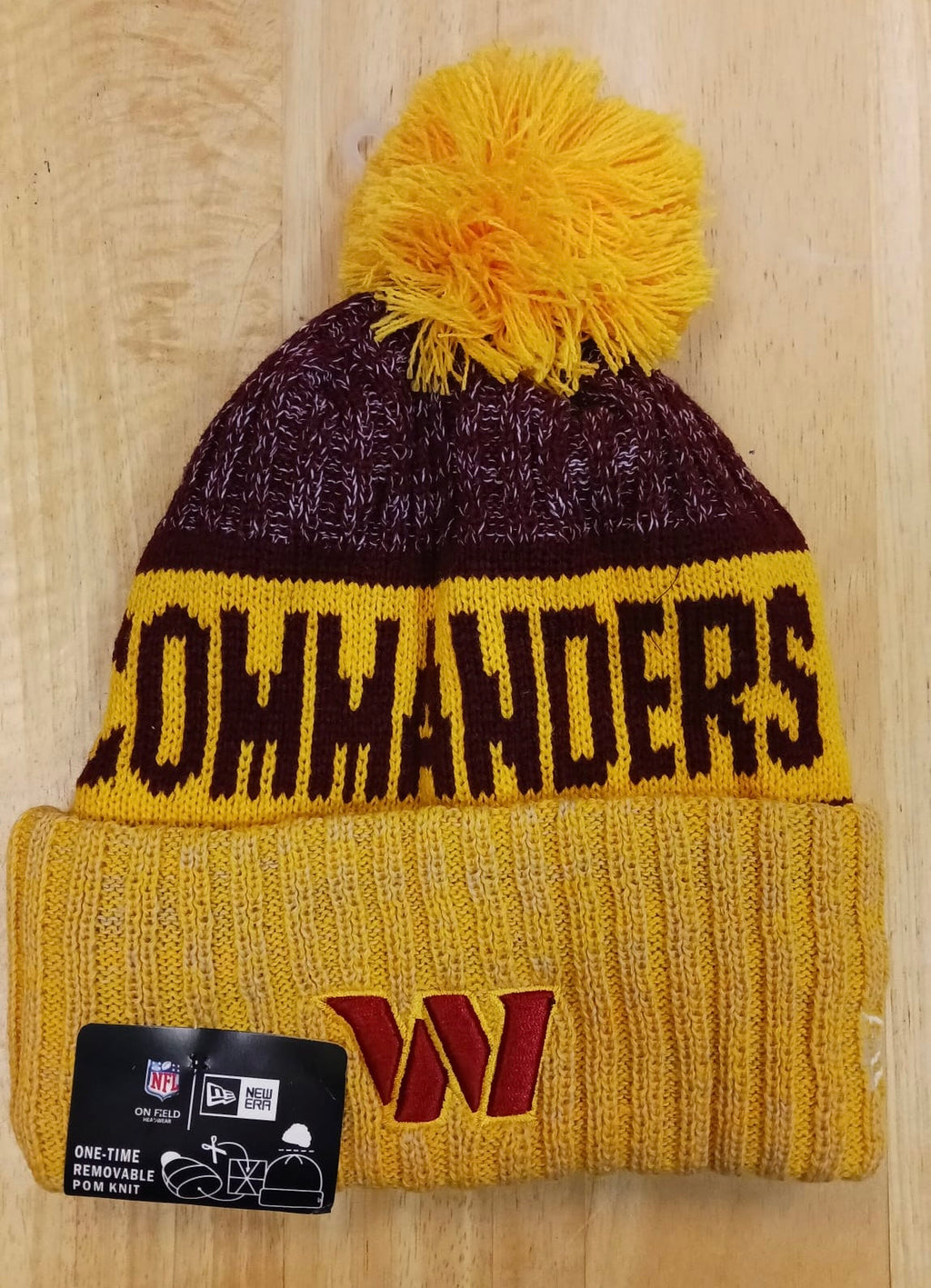 Washington Commanders NFL New Era winter knit Hat with Pom Pom