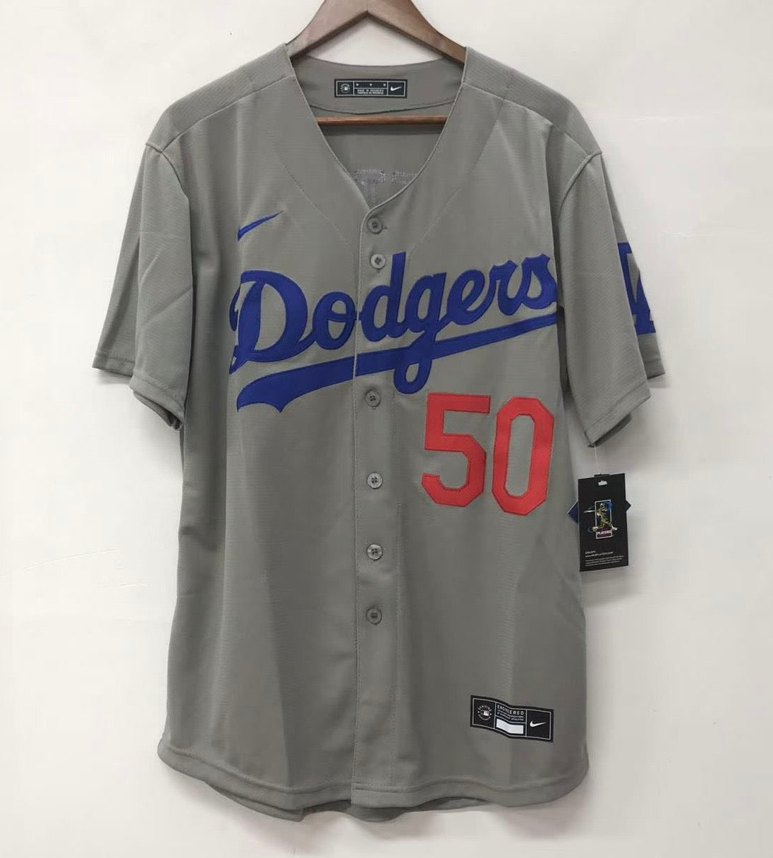 Mookie Betts Los Angeles Dodgers Official Nike Jersey gray