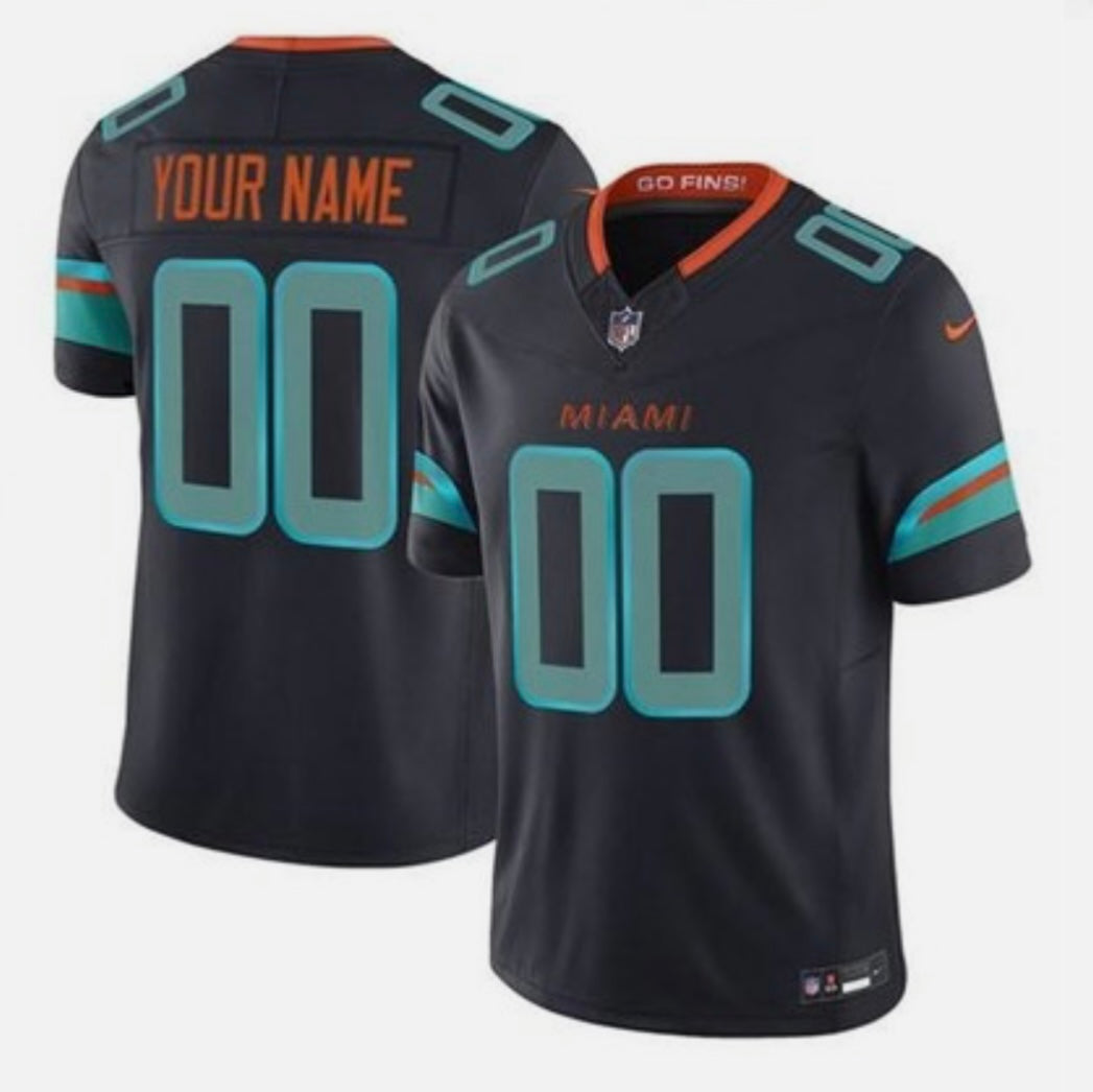 Any name & Number Customized Miami Dolphins Official NFL Nike Rivalries Collection jersey