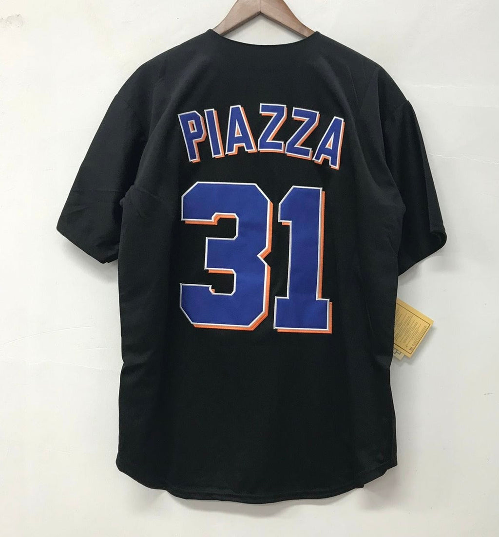 Mike Piazza New York Mets Jersey Mitchell & Ness black