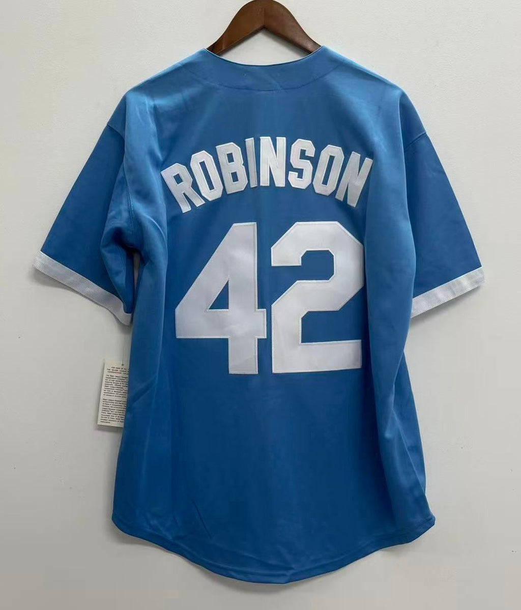 Jackie Robinson Brooklyn Dodgers Jersey Mitchell & Ness light blue
