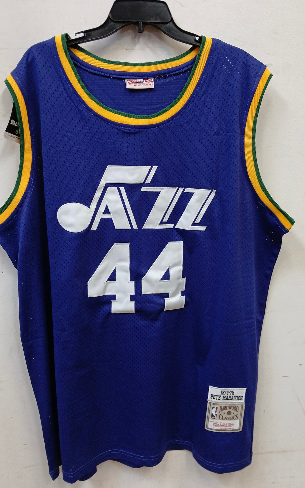 Pistol Pete Maravich Utah Jazz Official NBA Jersey Mitchell & Ness
