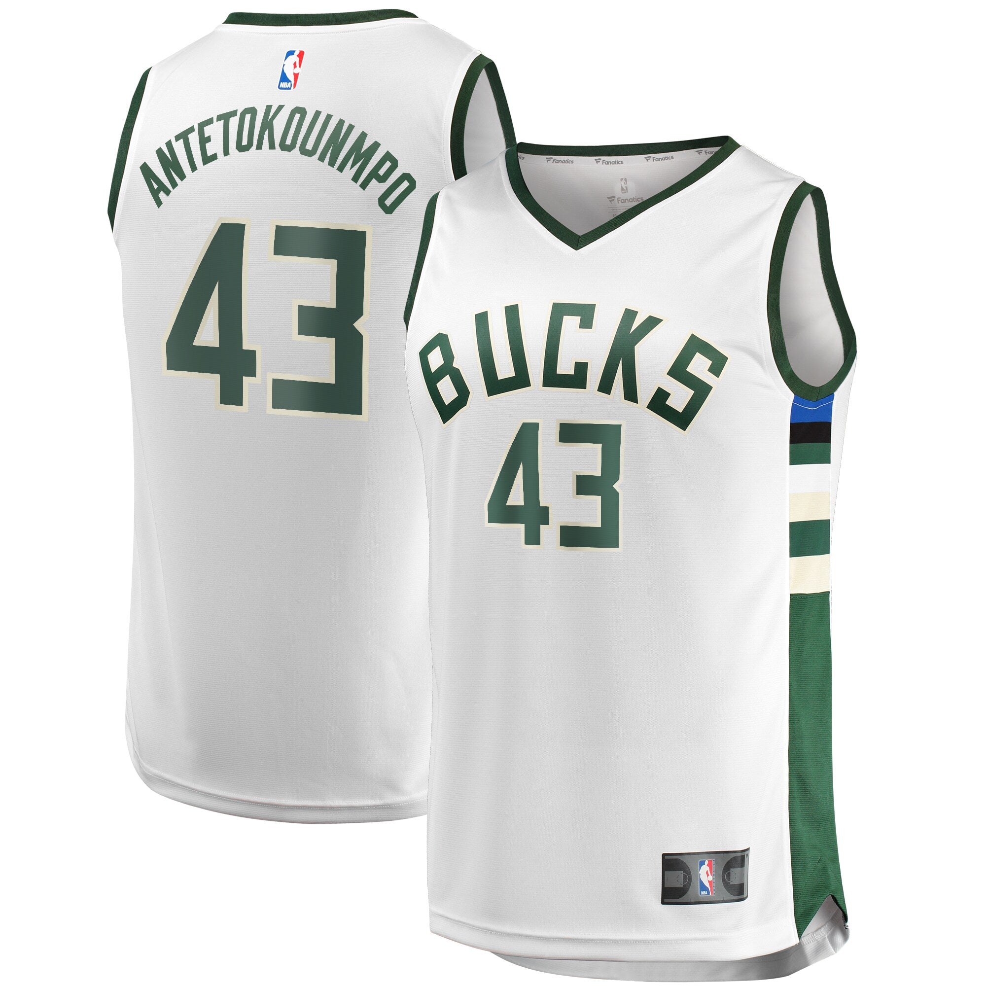 Thanasis Antetokounmpo Milwaukee Bucks Official NBA Jersey White