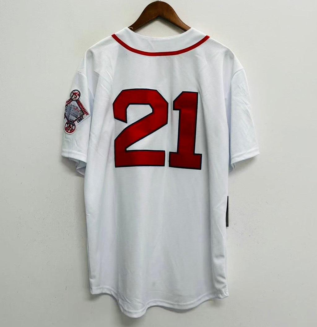 Roger Clemens 1987 Boston Red Sox Official MLB Majestic Jersey