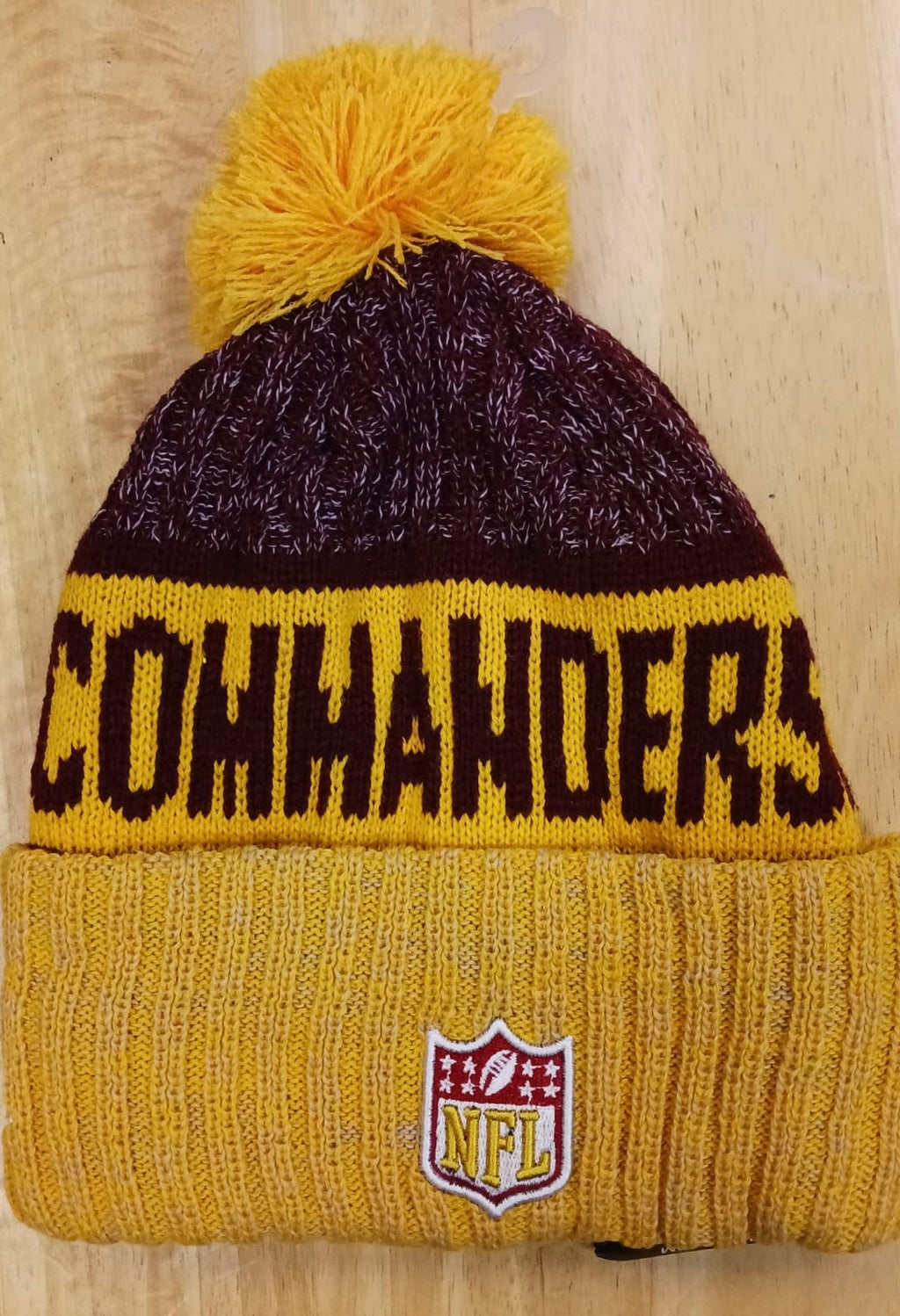 Washington Commanders NFL New Era winter knit Hat with Pom Pom