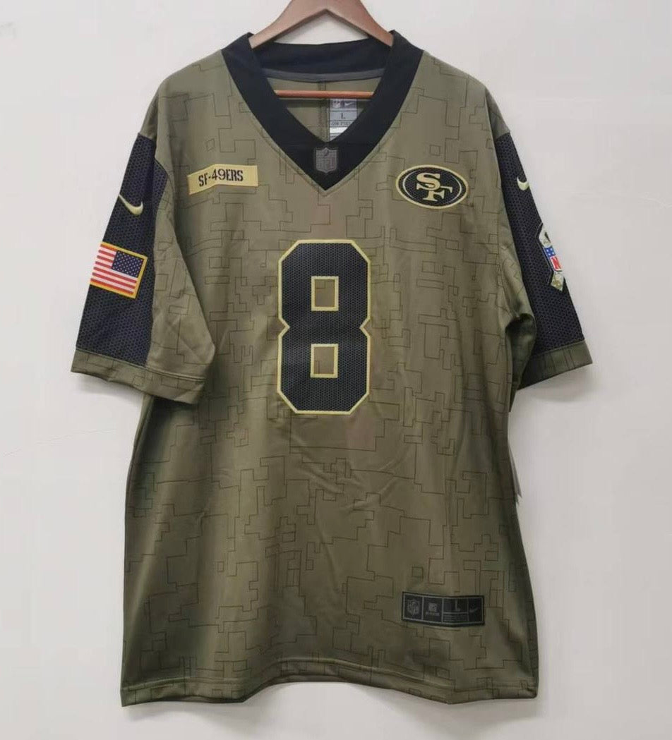 Steve Young San Francisco 49ers military salute to service Jersey Nike
