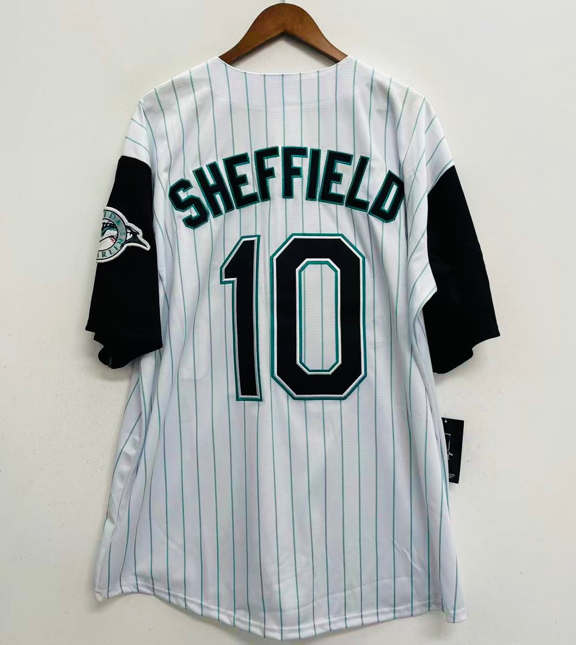 Gary Sheffield Florida Marlins 1997 Official MLB Jersey Majestic white