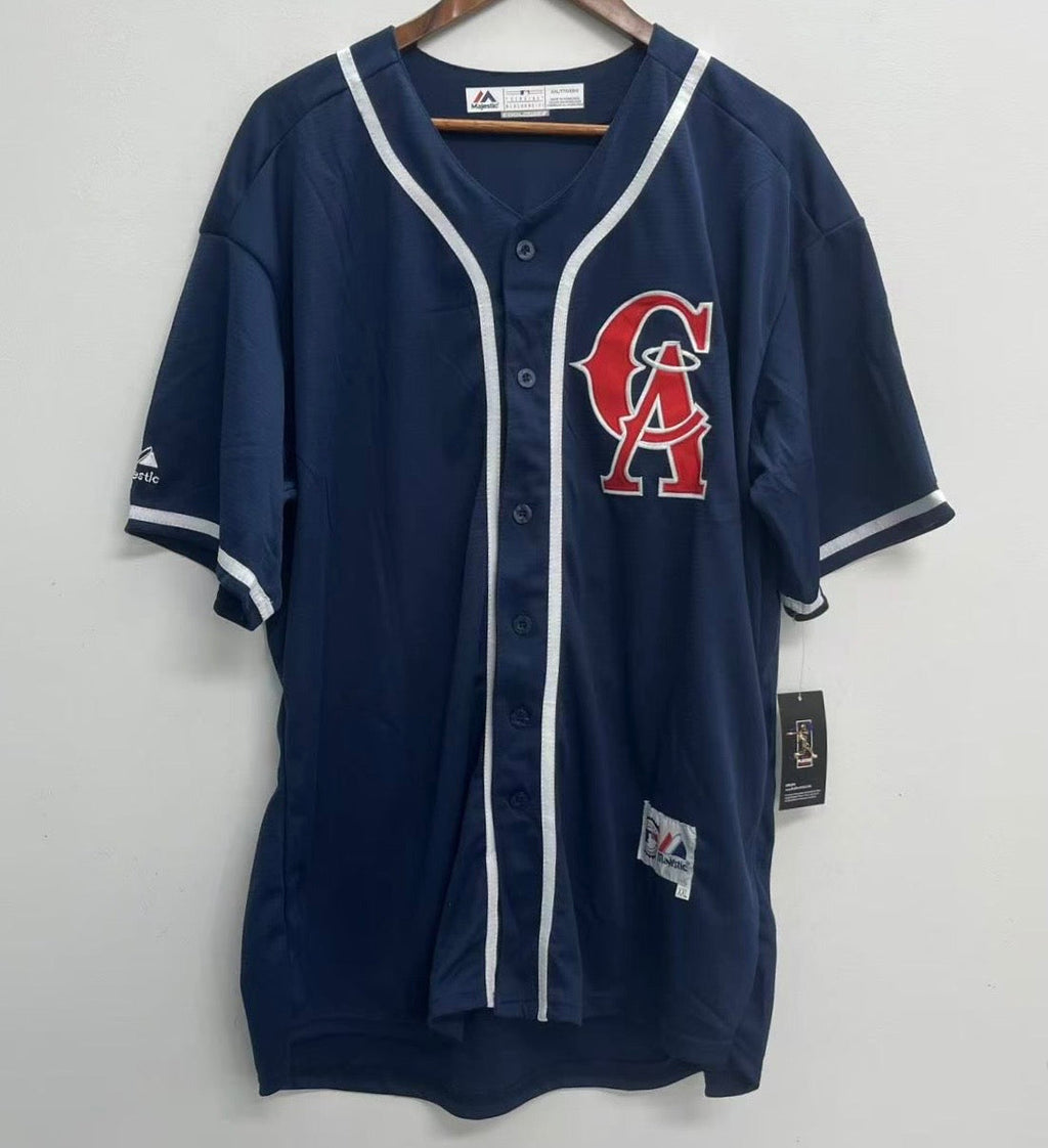 Garret Anderson California Angels Official MLB Majestic Jersey blue