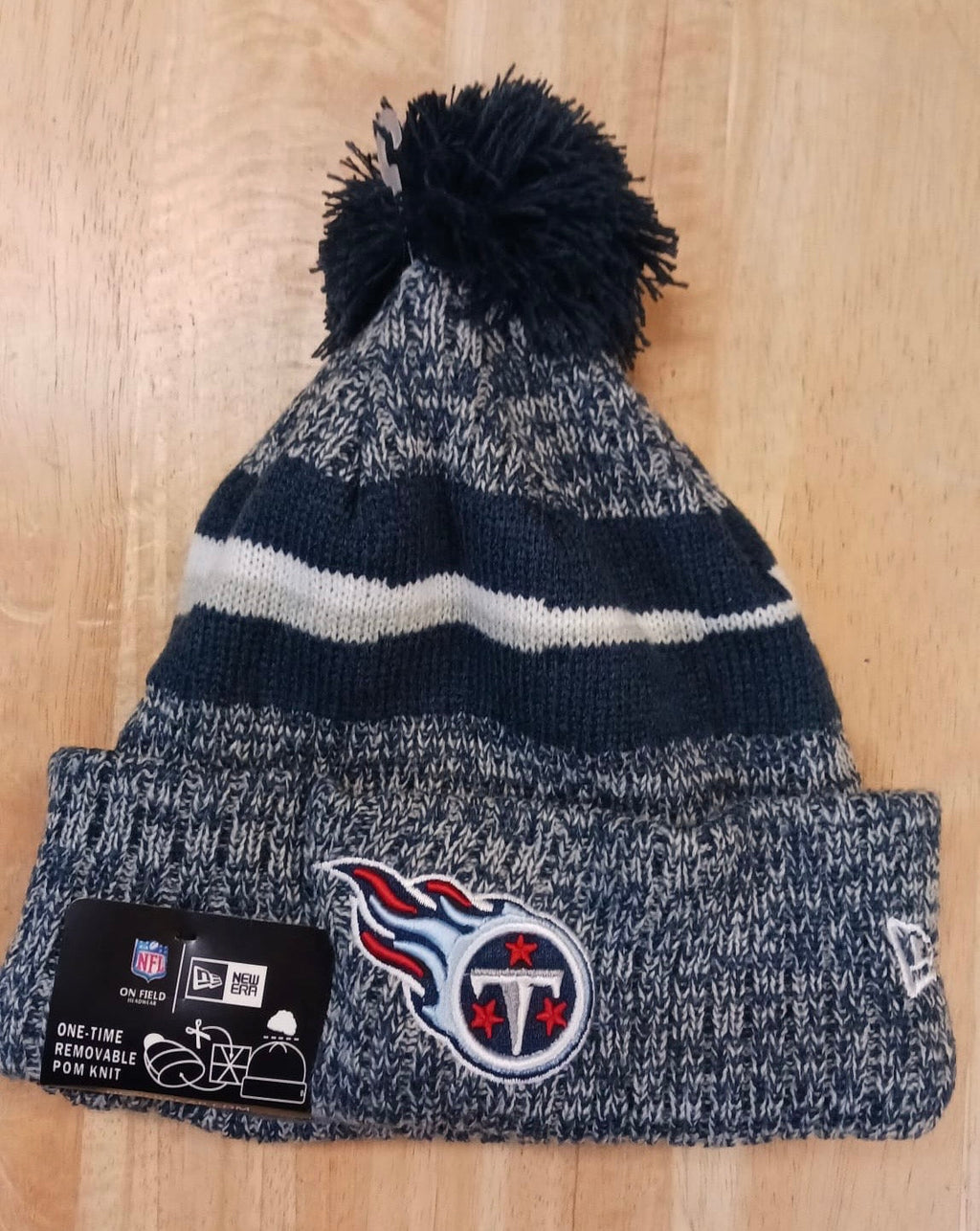 Tennessee Titans Official NFL New Era winter Hat with Pom Pom