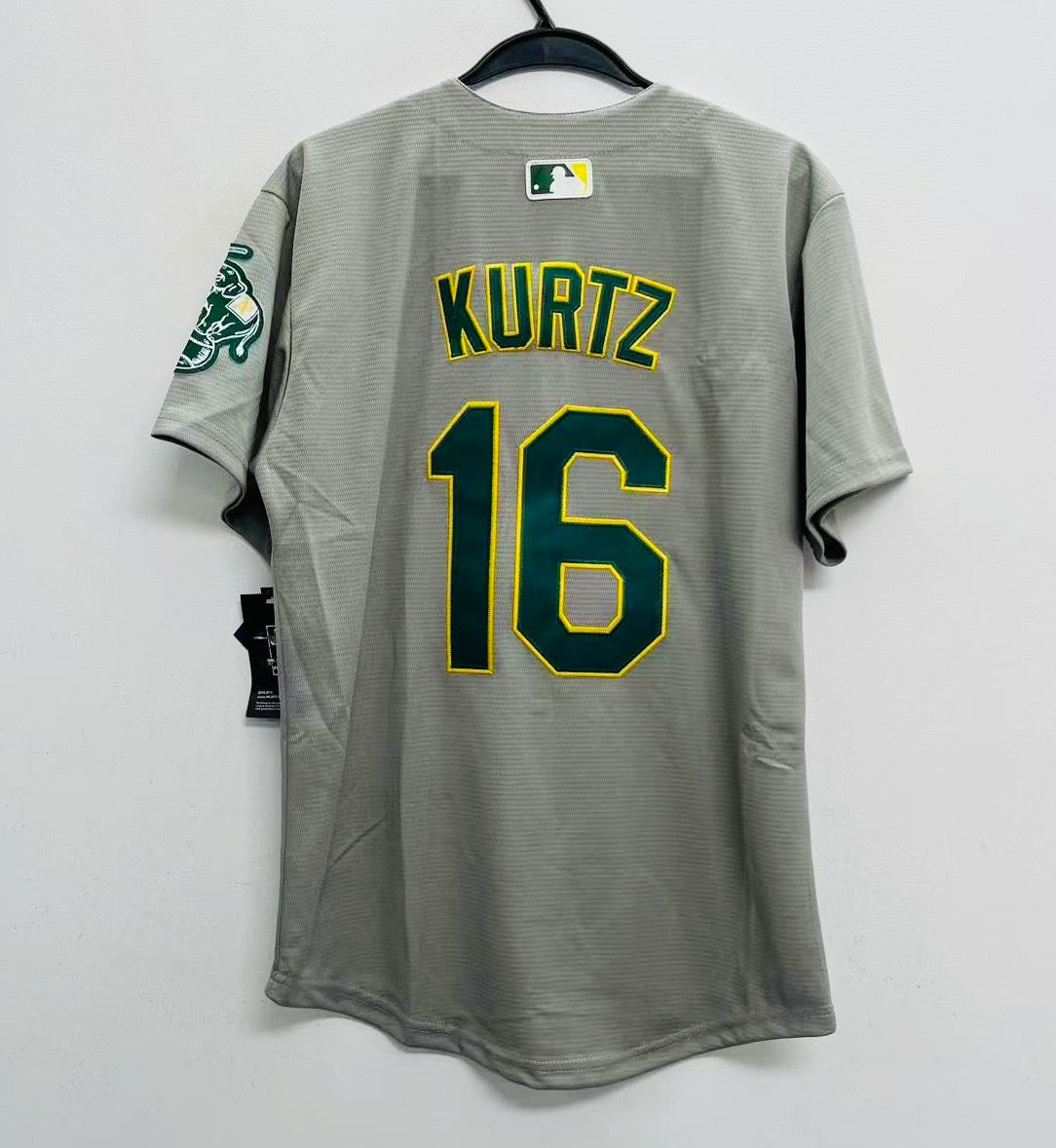 Nick Kurtz YOUTH KIDS Oakland Athletics A’s Official MLB jersey gray