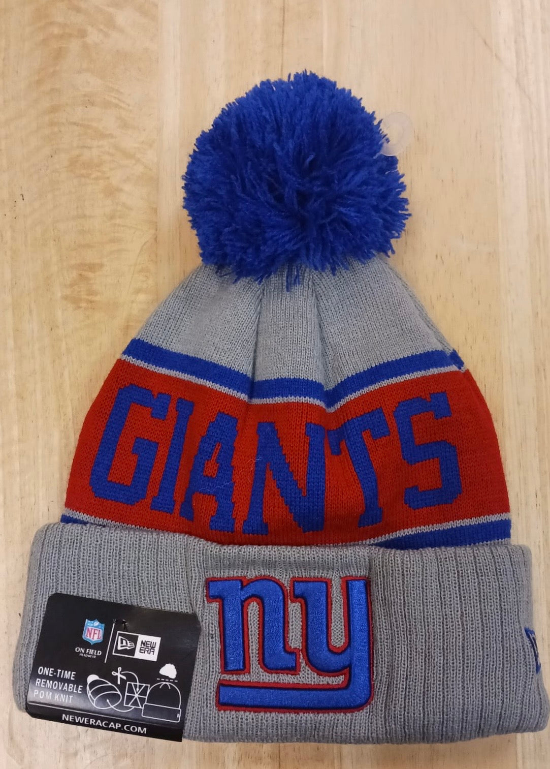 New York Giants NFL New Era winter knit Hat with Pom Pom
