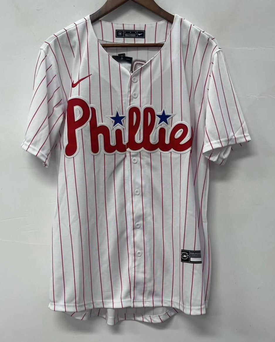 Trea Turner Philadelphia Phillies Official MLB Nike Jersey white pinstripes