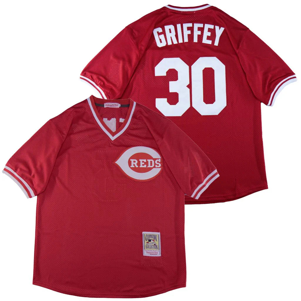 Ken Griffey Jr. YOUTH KIDS Cincinnati Reds Official MLB Mitchell & Ness Jersey red