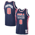 Scottie Pippen USA Olympic Basketball Jersey Mitchell & Ness blue