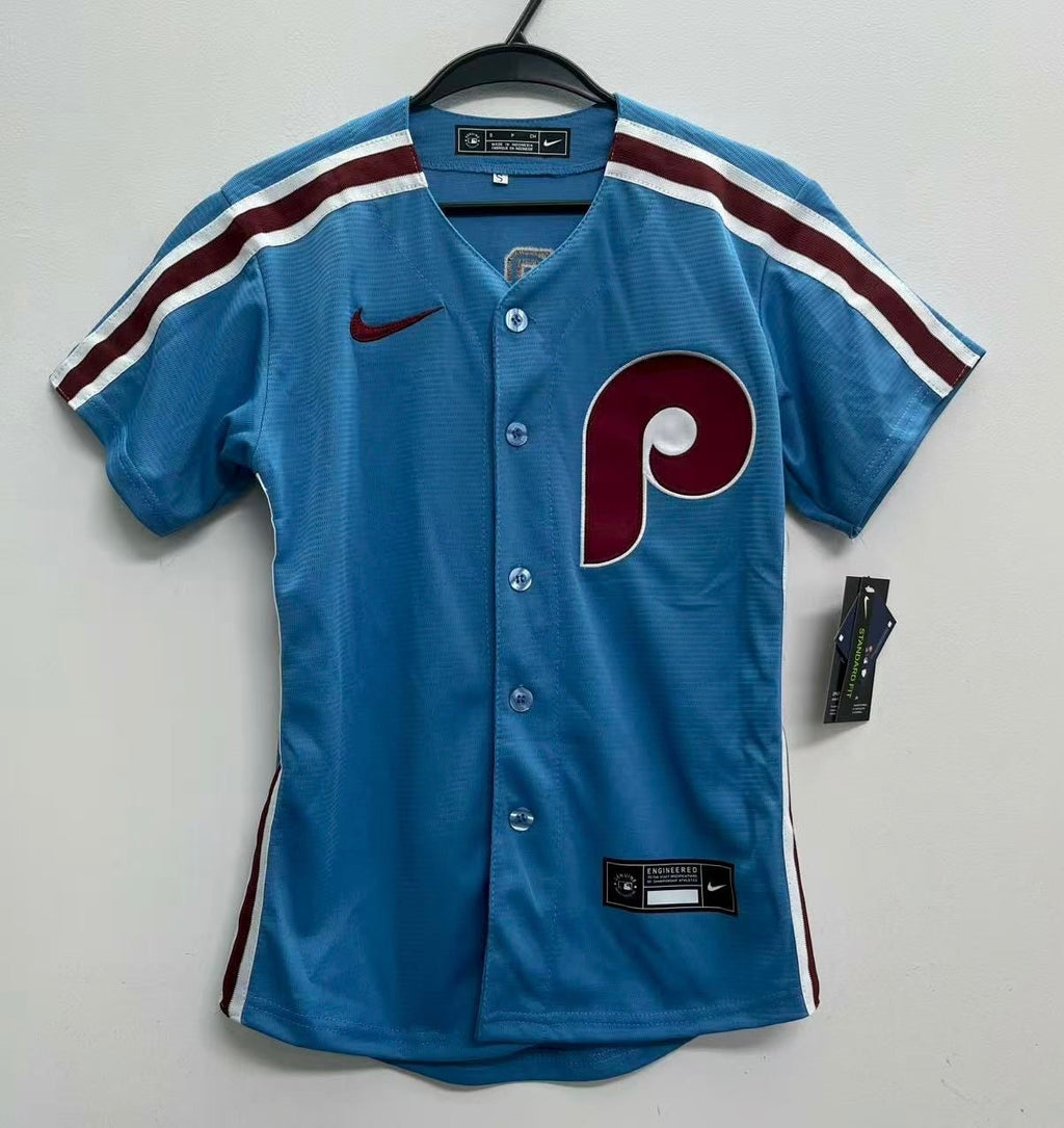 Jhoan Duran YOUTH KIDS Philadelphia Phillies Official MLB retro blue Jersey