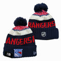 New York Rangers NHL New Era winter Hat with Pom Pom
