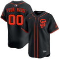 Any Name & Number Customized San Francisco Giants Official MLB Nike jersey black