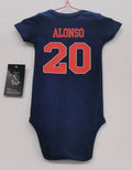 Pete Alonso New York Mets baby onesie creeper snap suit b/t blue