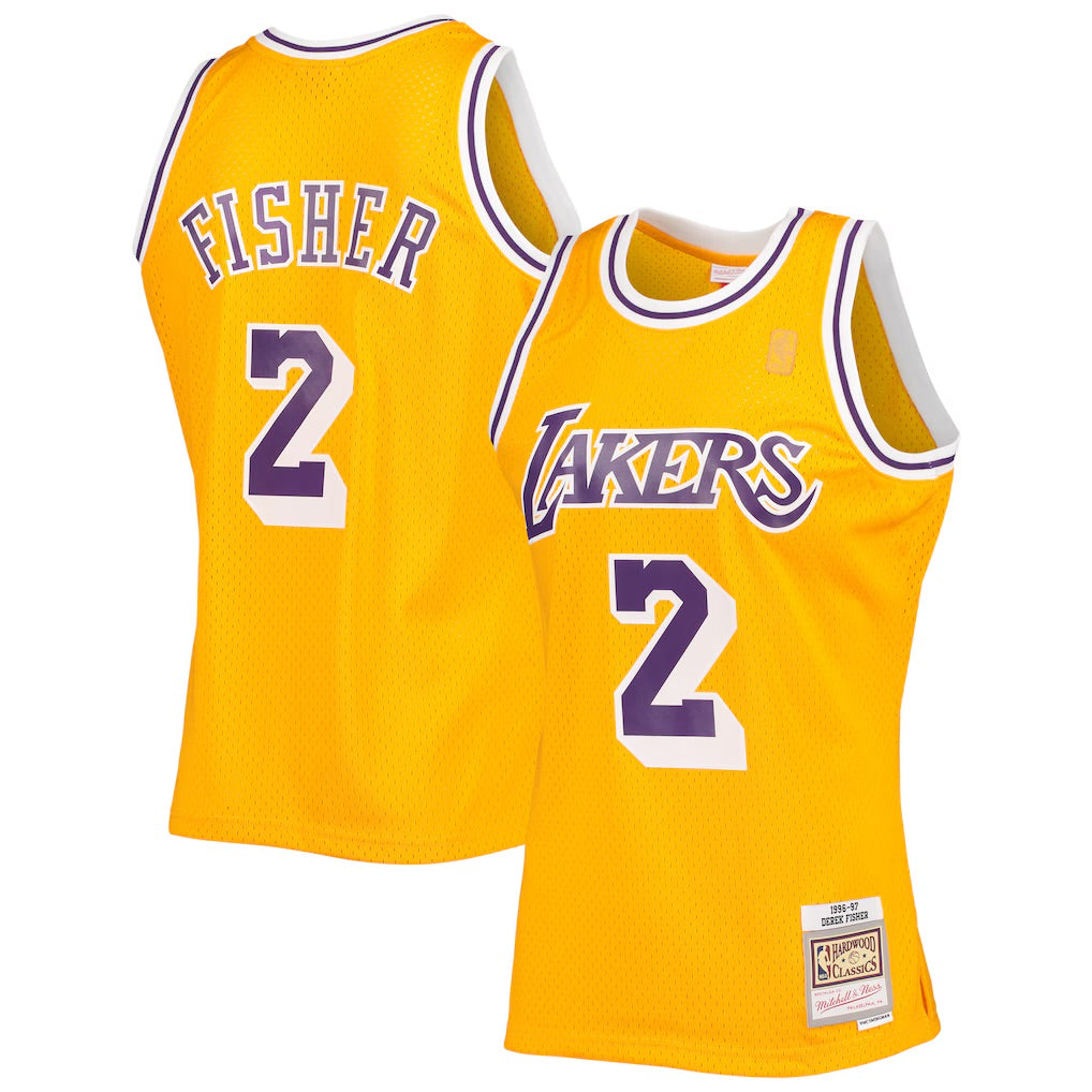 Derek Fisher Los Angeles  Lakers Official NBA Mitchell & Ness Jersey