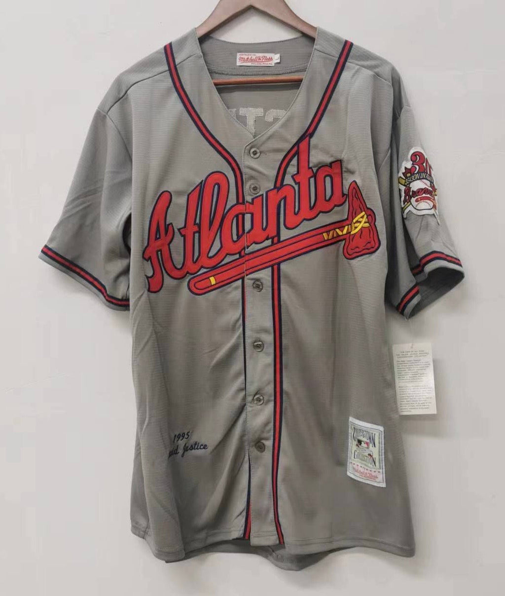 David Justice 1995 Atlanta Braves Official MLB Mitchell & Ness Jersey
