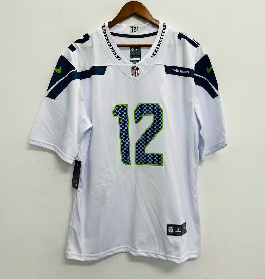 Seattle Seahawks 12 FAN Official NFL Jersey Nike white