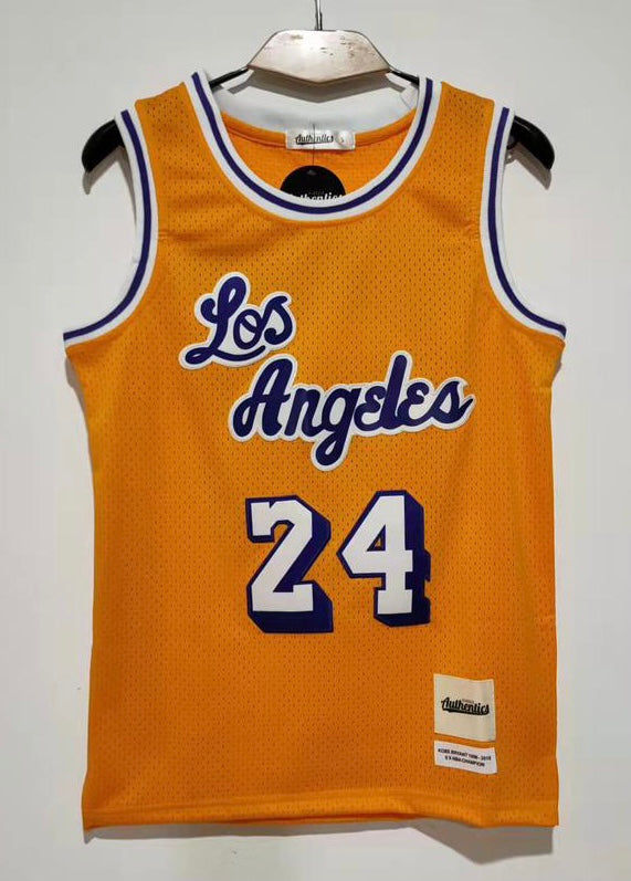 Kobe Bryant YOUTH  Los Angeles Lakers Jersey Yellow #24
