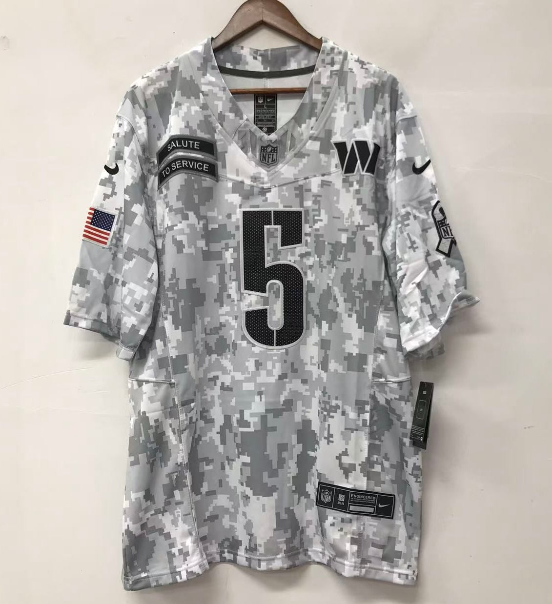 Jayden Daniels Washington Commanders 2024 Nike NFL Salute to Service Jersey