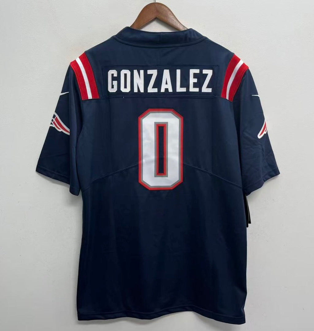 Christian Gonzalez YOUTH KIDS New England Patriots Official NFL Nike Jersey blue