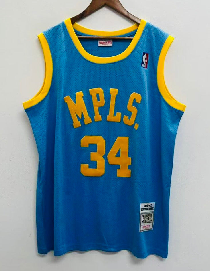 Shaquille O’Neal Los Angeles Minneapolis Lakers Official NBA Mitchell & Ness Retro Jersey