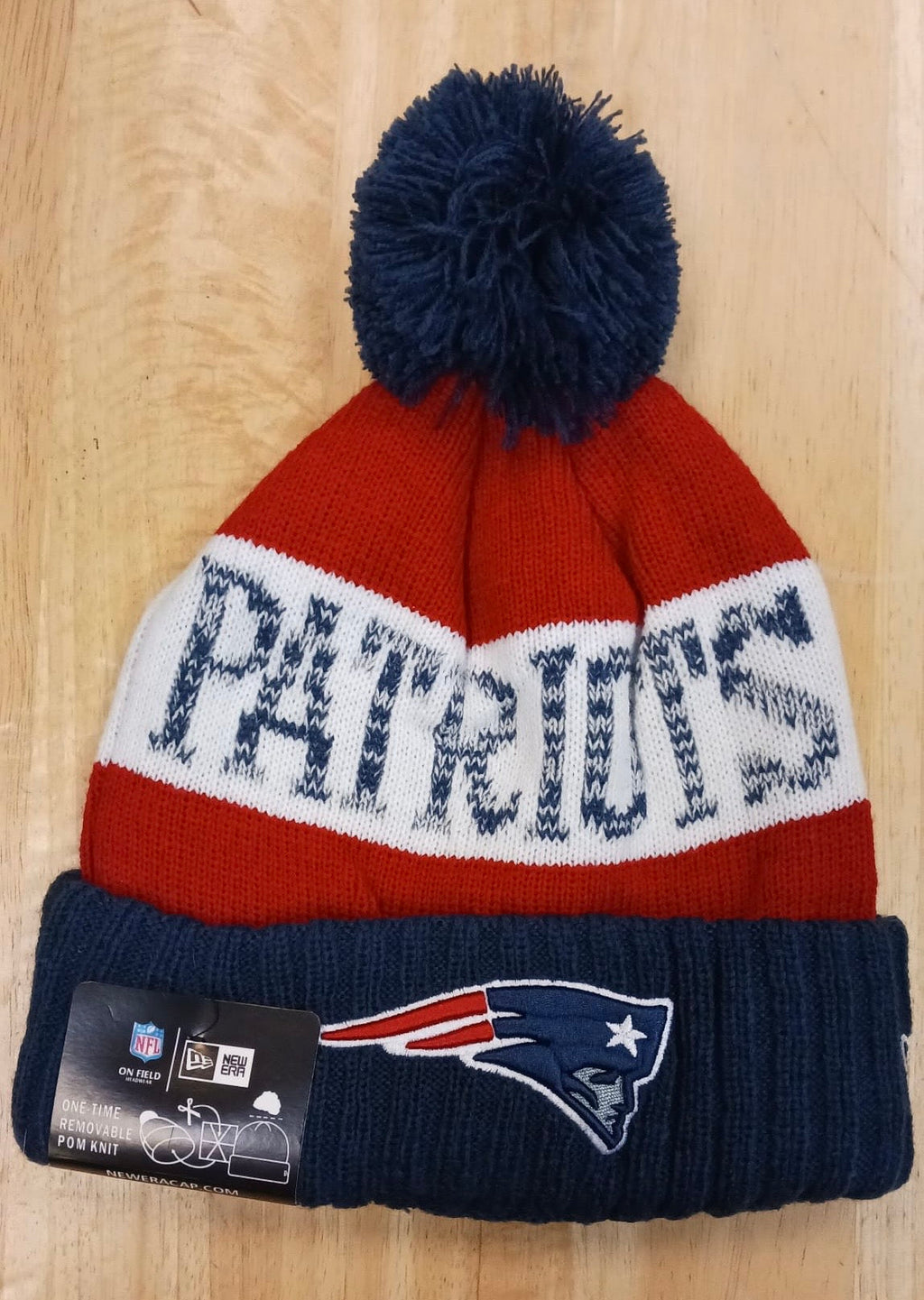 New England Patriots NFL New Era winter knit Hat with Pom Pom