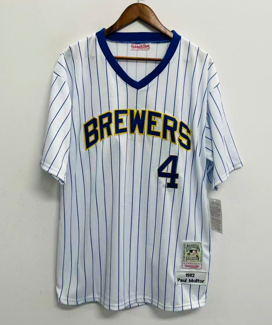 Paul Molitor Milwaukee Brewers Jersey Mitchell & Ness white